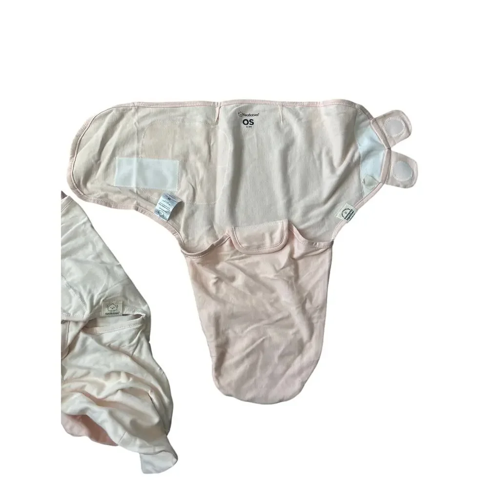 NEW* KeaBabies Angelic Blush 3-Pack Soothe Swaddle Wraps Size Small 0-3 mo.